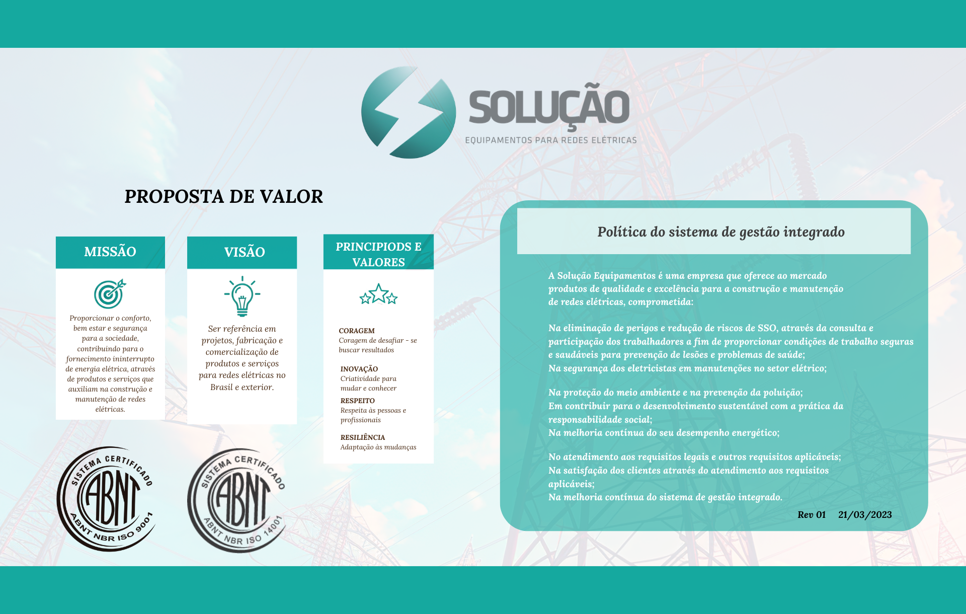 Proposta de Valor e Política de Gestão