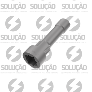 Soquete para chave de impacto com encaixe de 1/2" para porca quadrada.